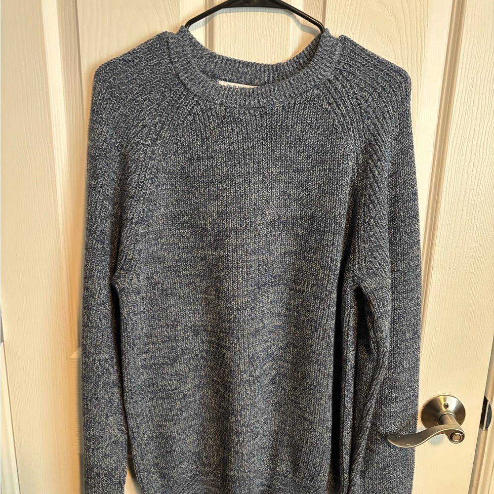 Old Navy Men's Heathered Blue Crewneck Sweater